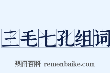 三毛七孔组词是什么意思的图片